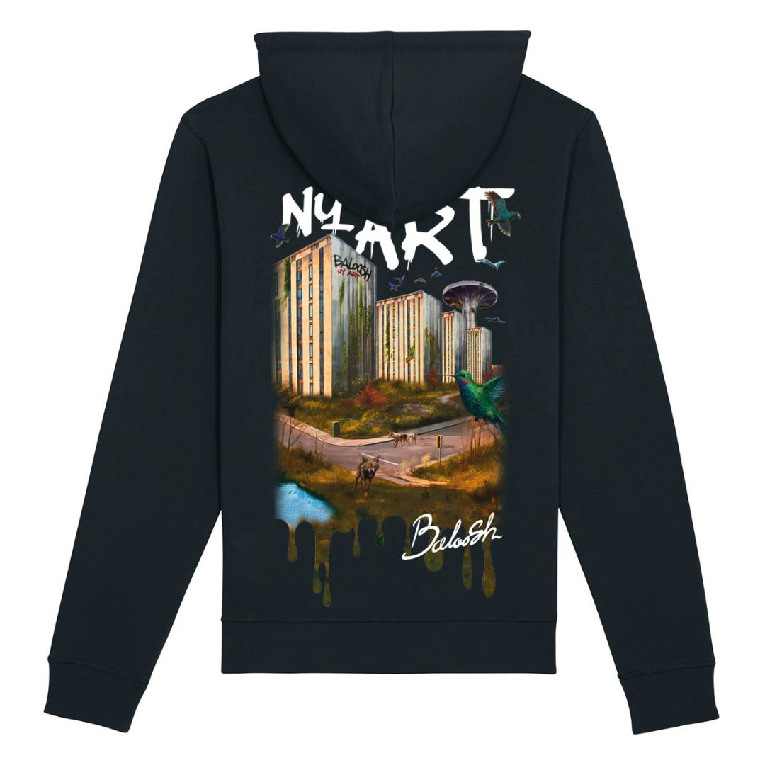 NY ART Hoodie Sort